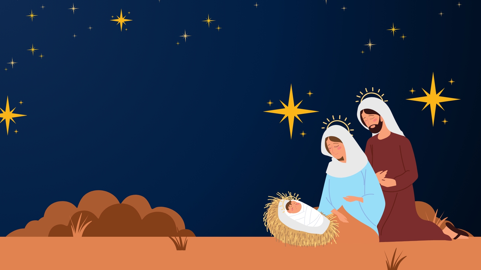 Religious Christmas PowerPoint Background