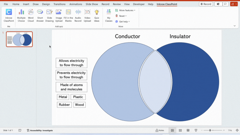 Create Venn Diagram in PowerPoint using PowerPoint Shapes Step 2