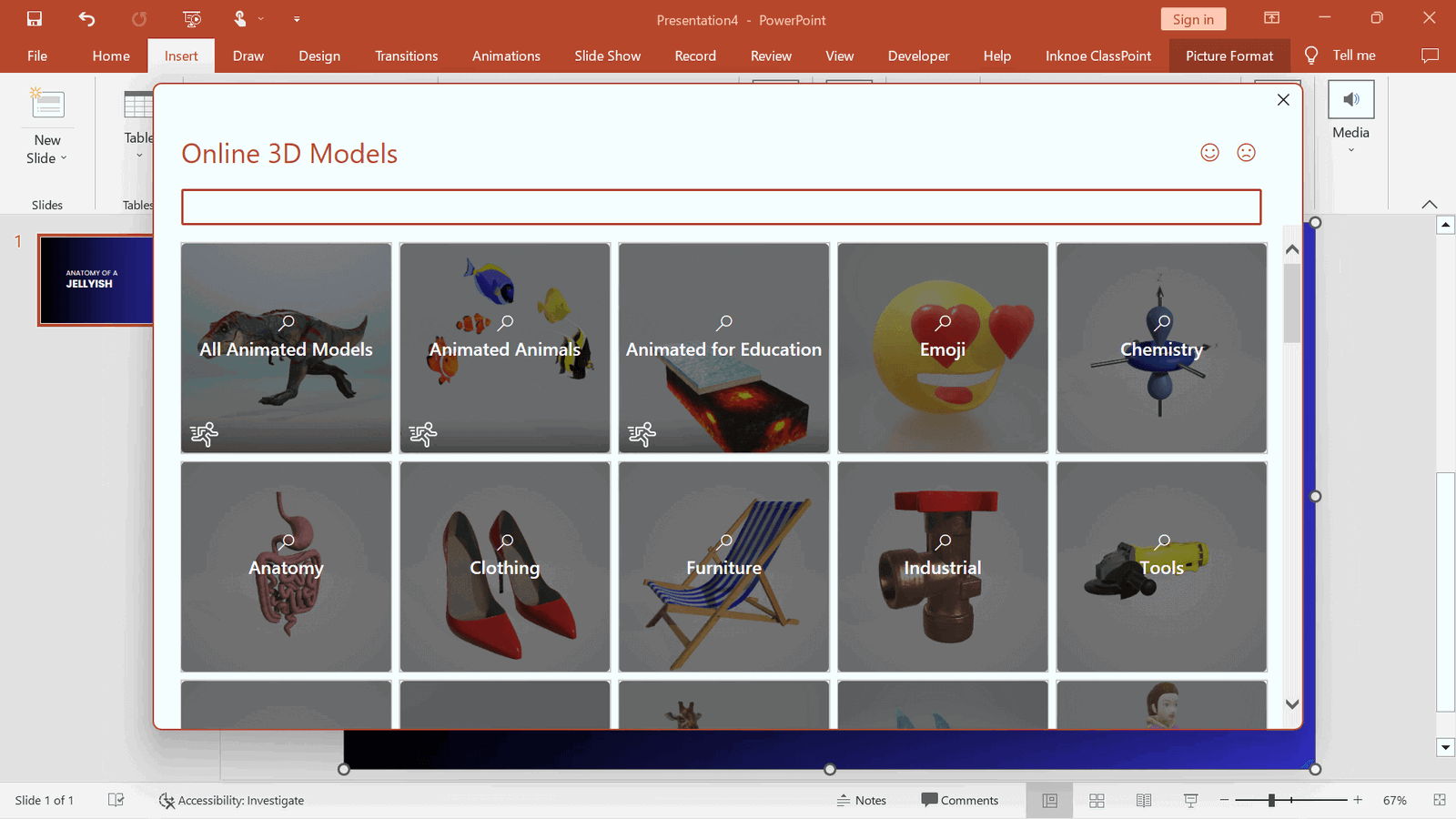 用於 PowerPoint 動畫的 3D 模型
