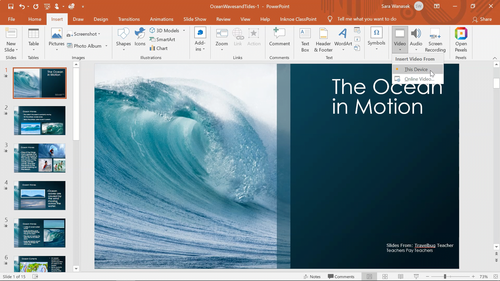 powerpoint presentation with video background