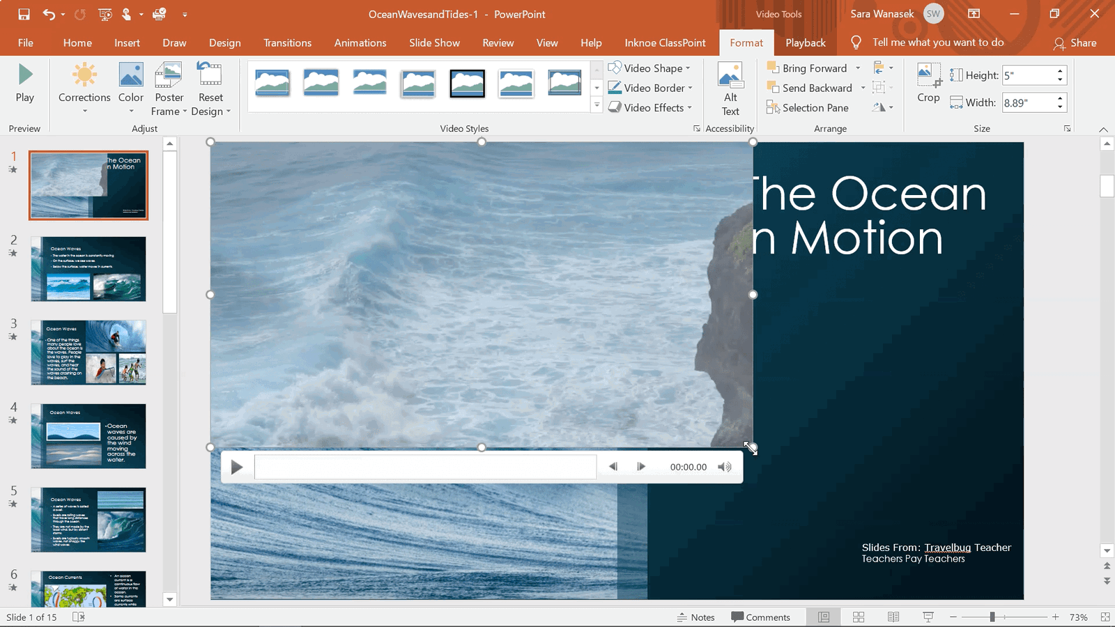 powerpoint presentation with video background