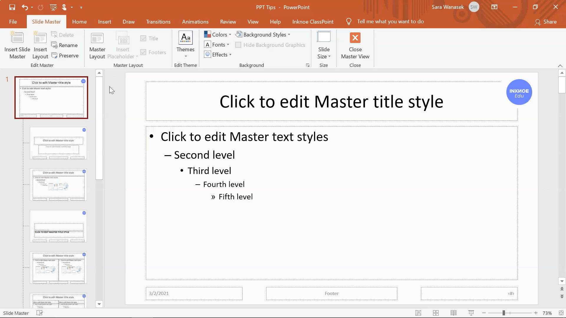 ผลผลิตใน PowerPoint เคล็ดลับ 2 - ใช้ Slide Master