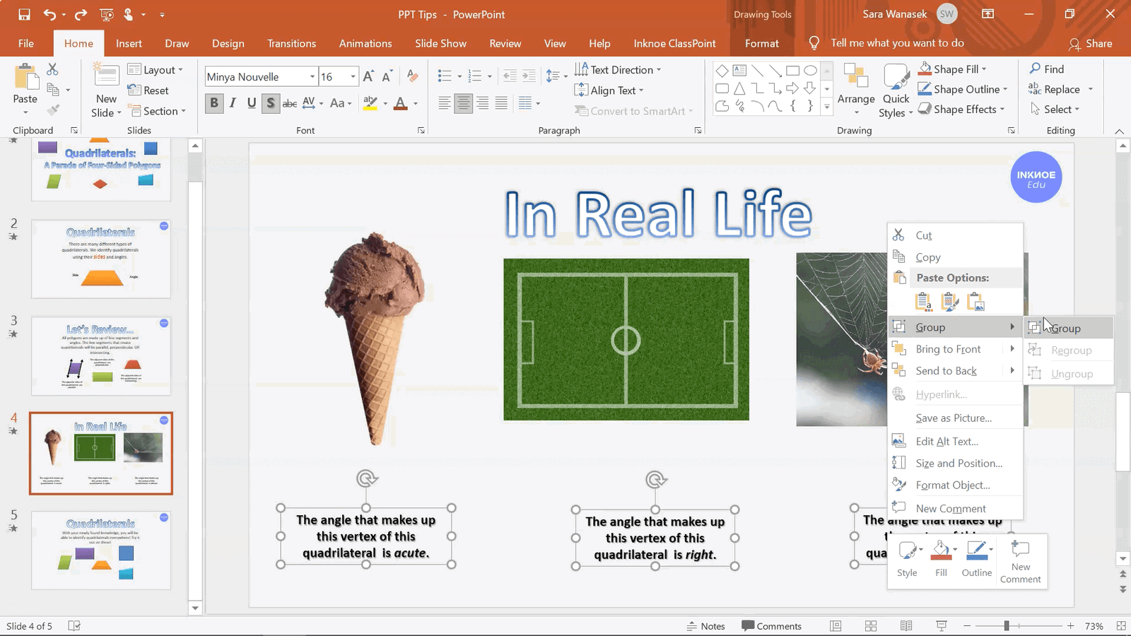 Productividad en PowerPoint Sugerencia 7 - Agrupar Objetos