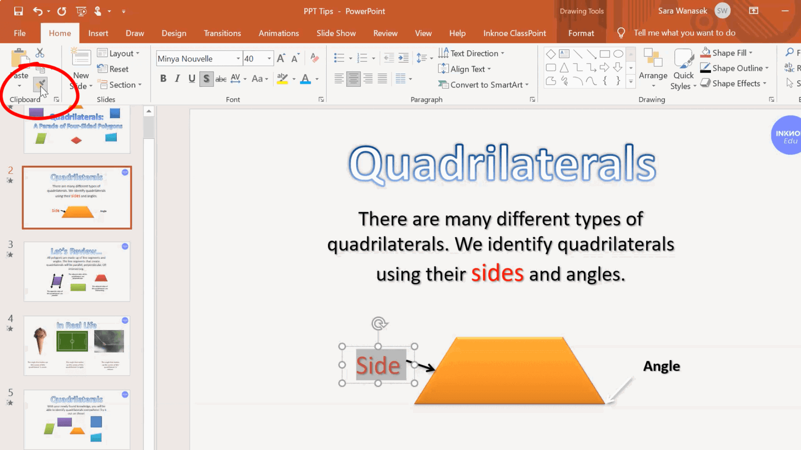 الإنتاجية في PowerPoint تلميح 8 - نسخ التنسيق