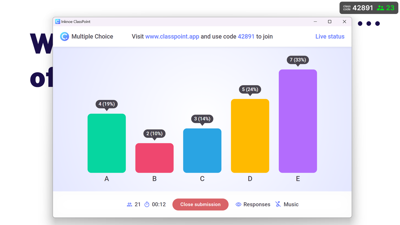 ClassPoint Quiz Result