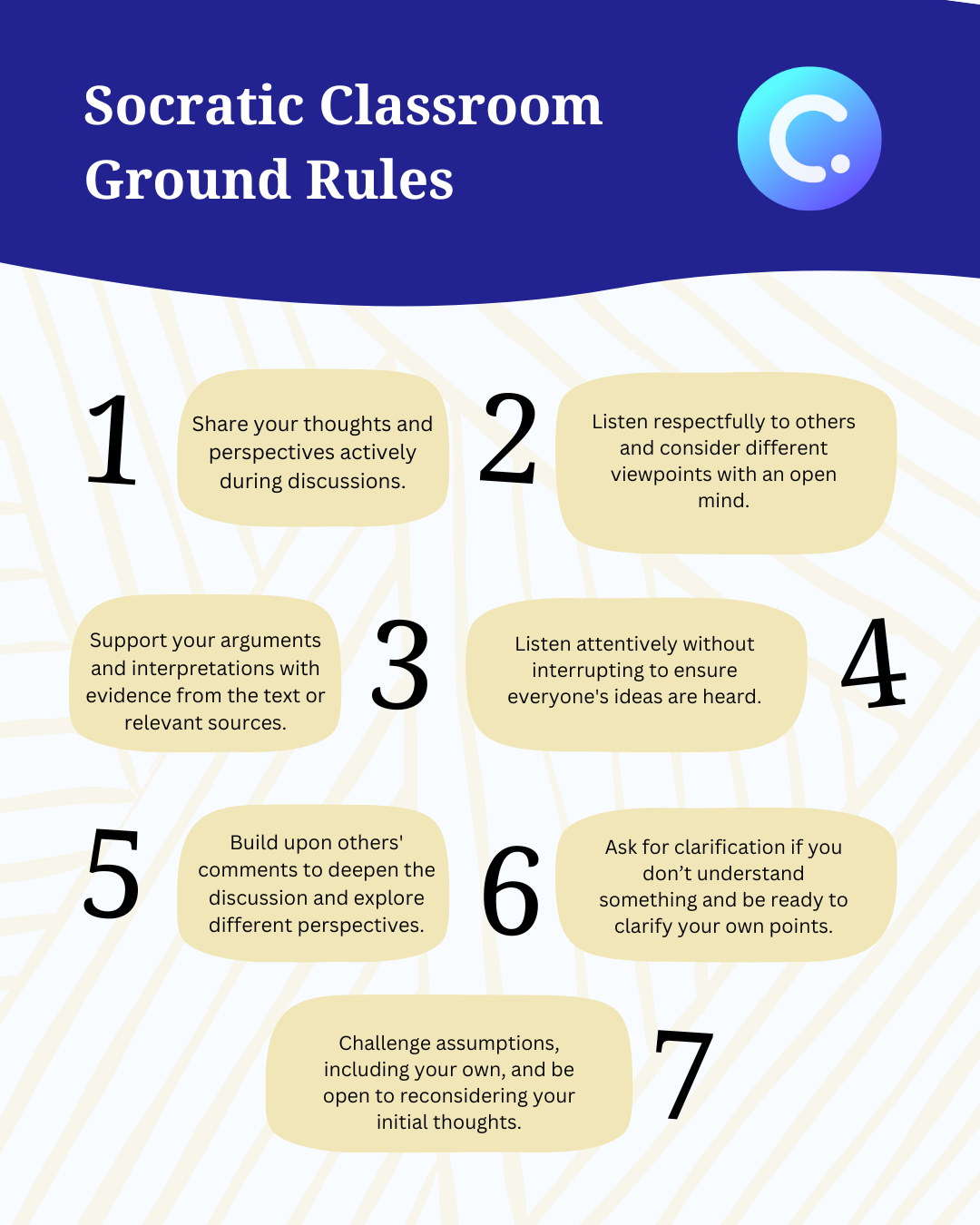 Socratic method of teaching ground rules