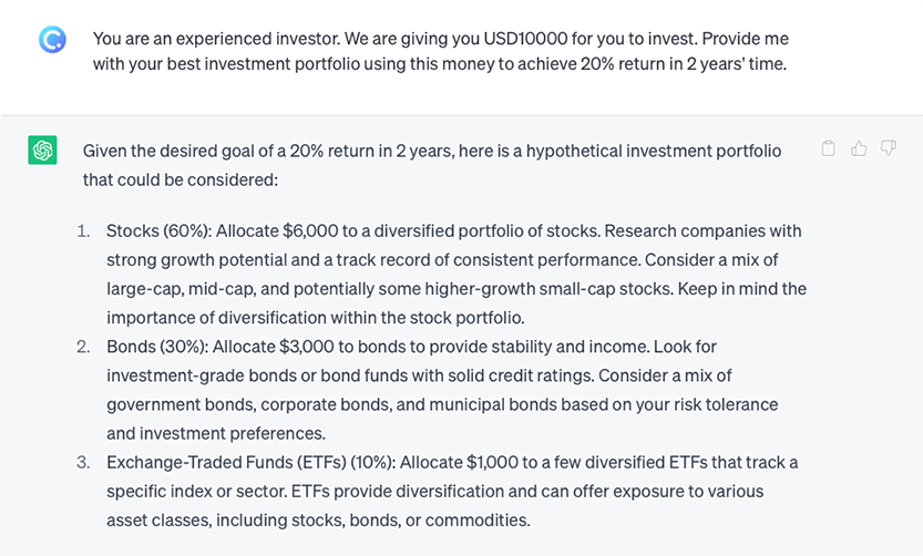 ChatGPT Investment