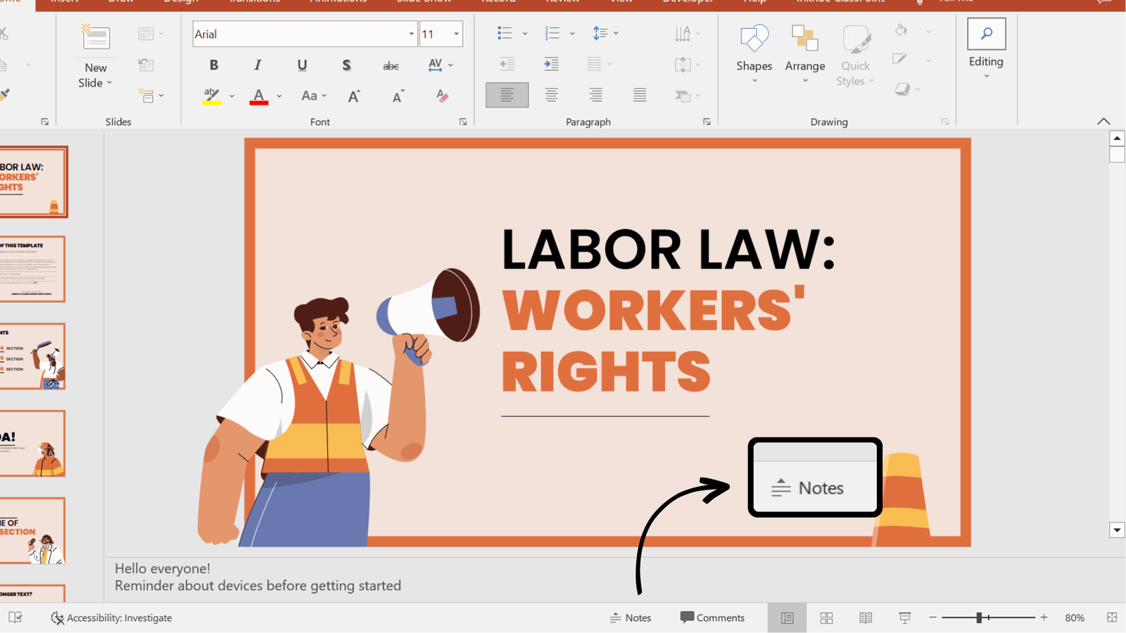 add notes to powerpoint 