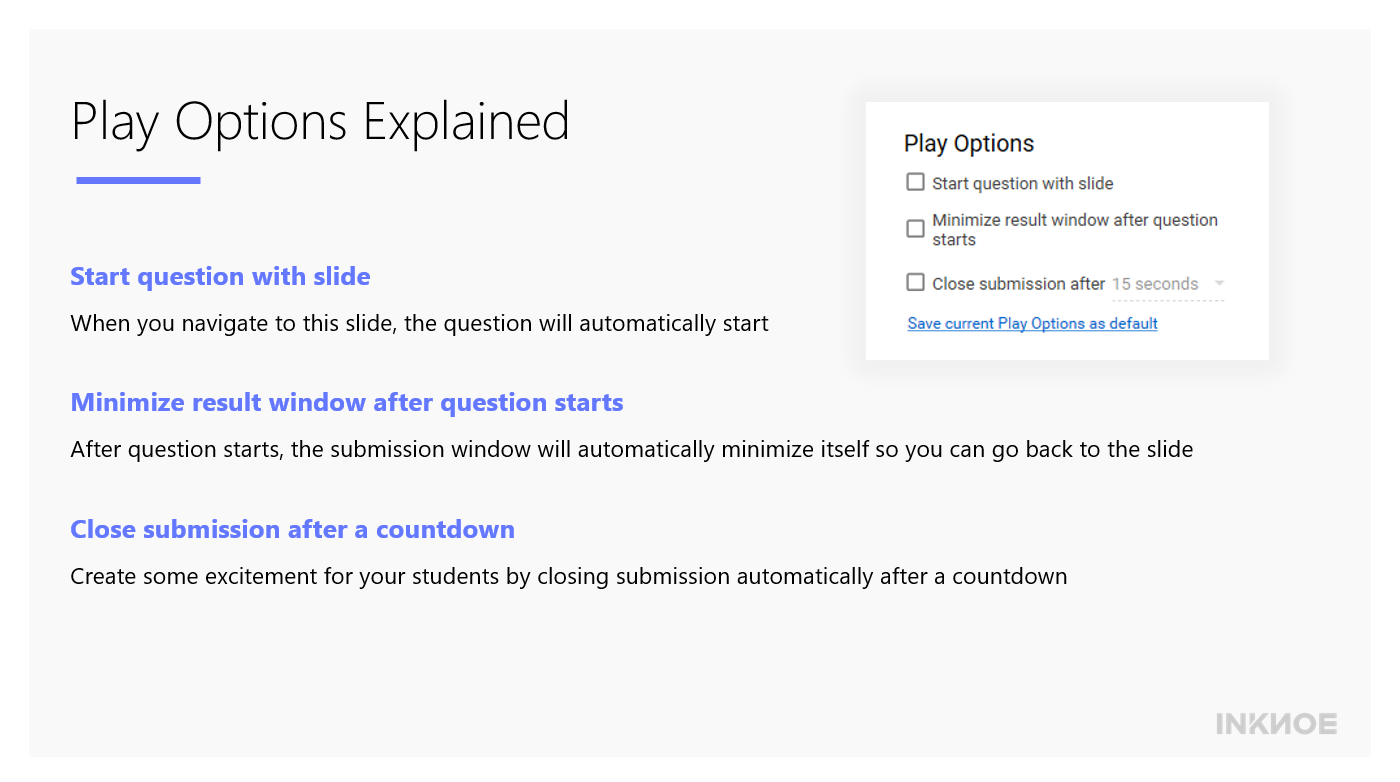 classpoint play options