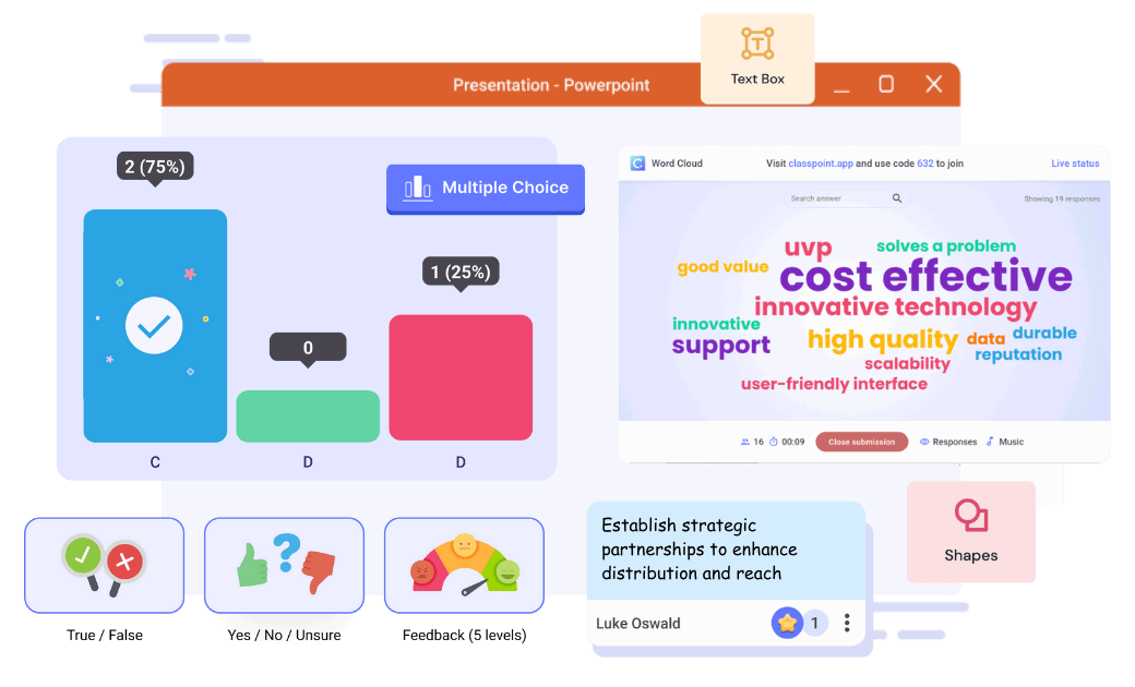 Quizzes in PowerPoint with ClassPoint