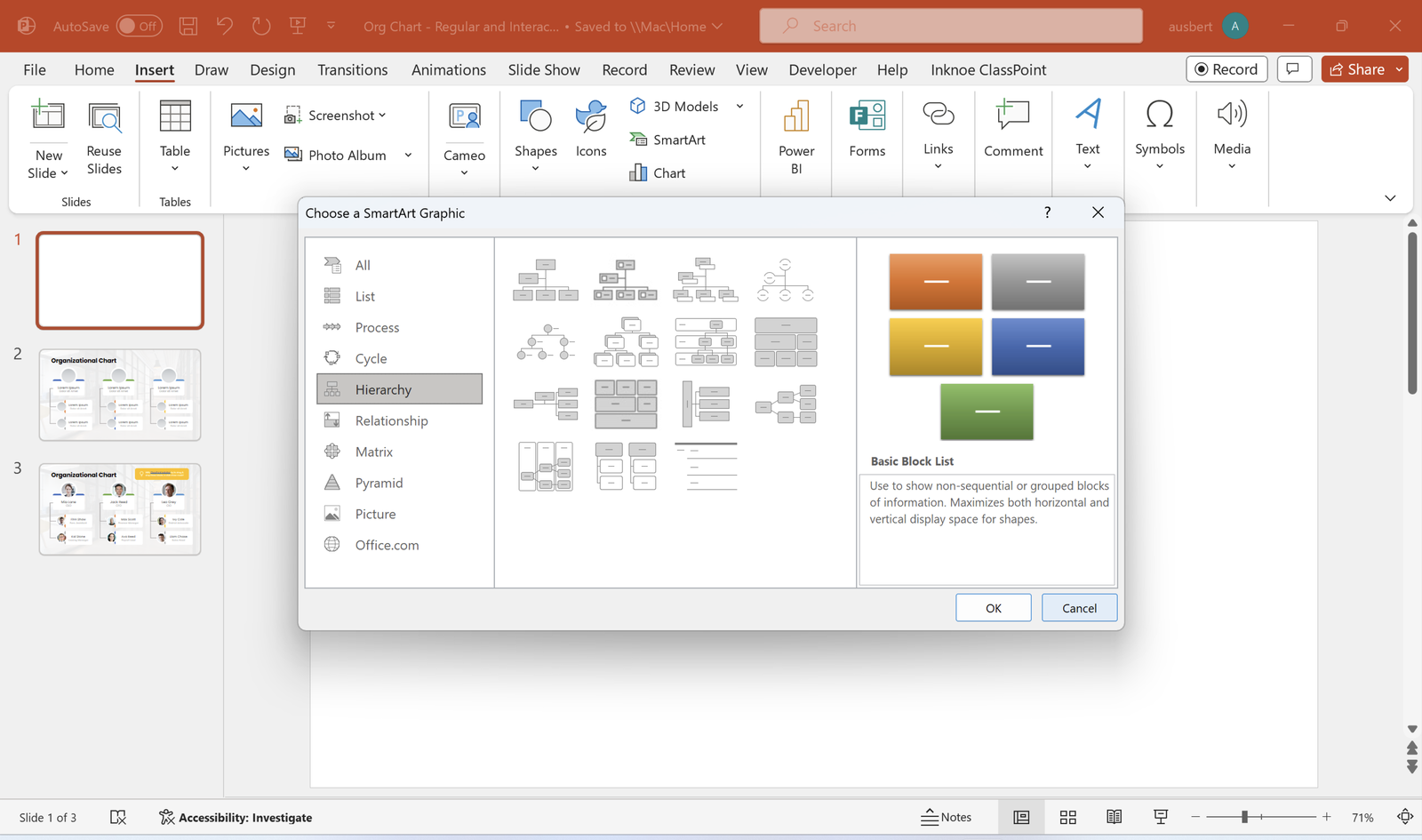 PowerPoint Org Chart SmartArt