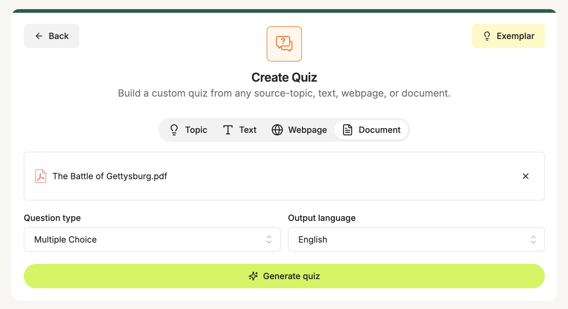 Free Quiz Maker - Edcafe AI