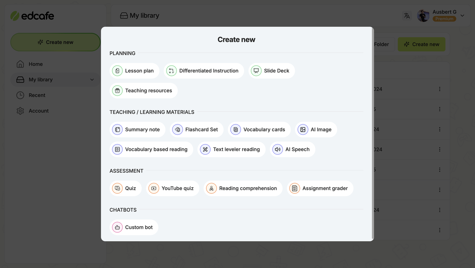 Online teaching tools available in one web-based app Edcafe AI