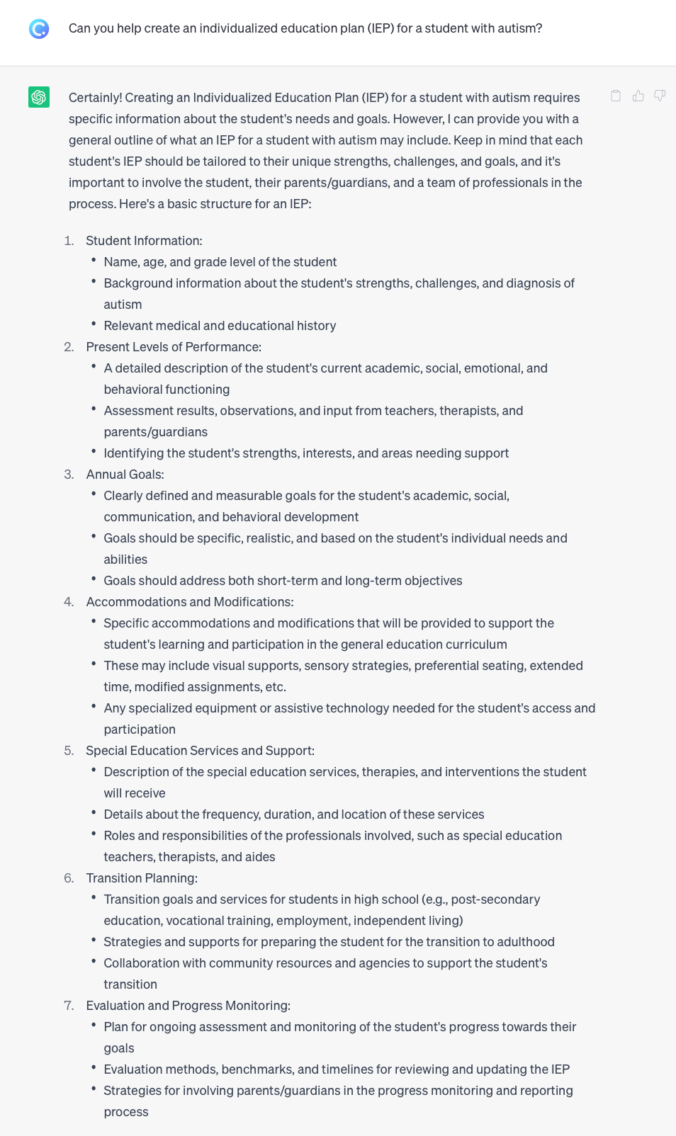 ChatGPT為有特殊需要的學生提供個人化教育計劃