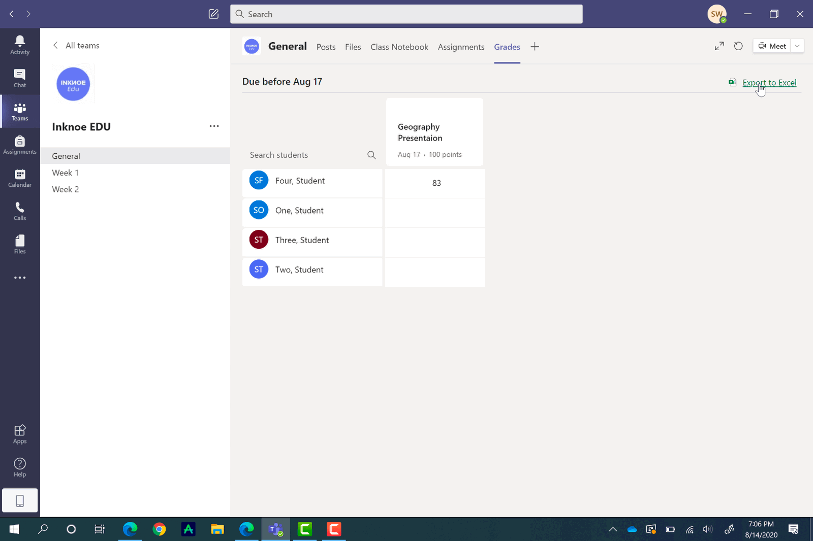 create assignment microsoft teams