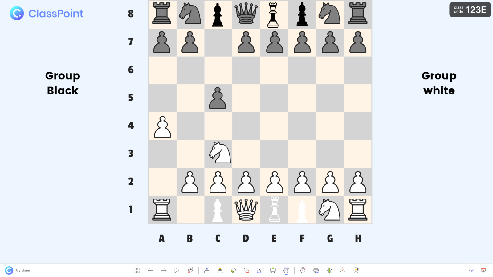 لعبة الشطرنج بإستخدام كلاسبوينت