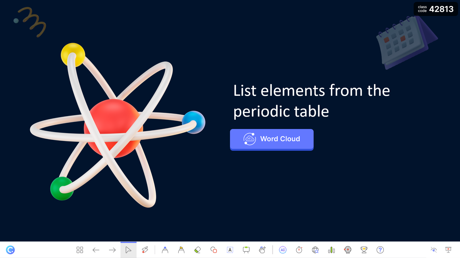 Templat kuis PowerPoint - Awan Kata