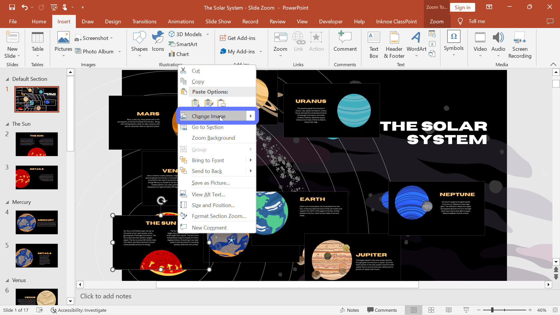zoom in during powerpoint presentation