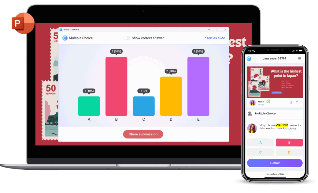 play gamified quiz with student