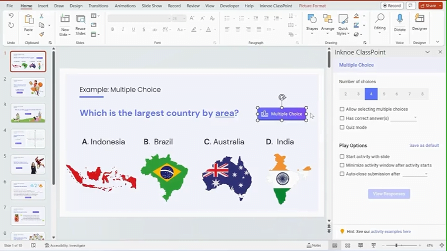 التقييم التفاعلي في PowerPoint باستخدام وضع اختبار ClassPoint