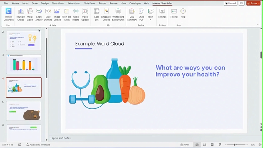 PowerPoint interactif pour le branstorming