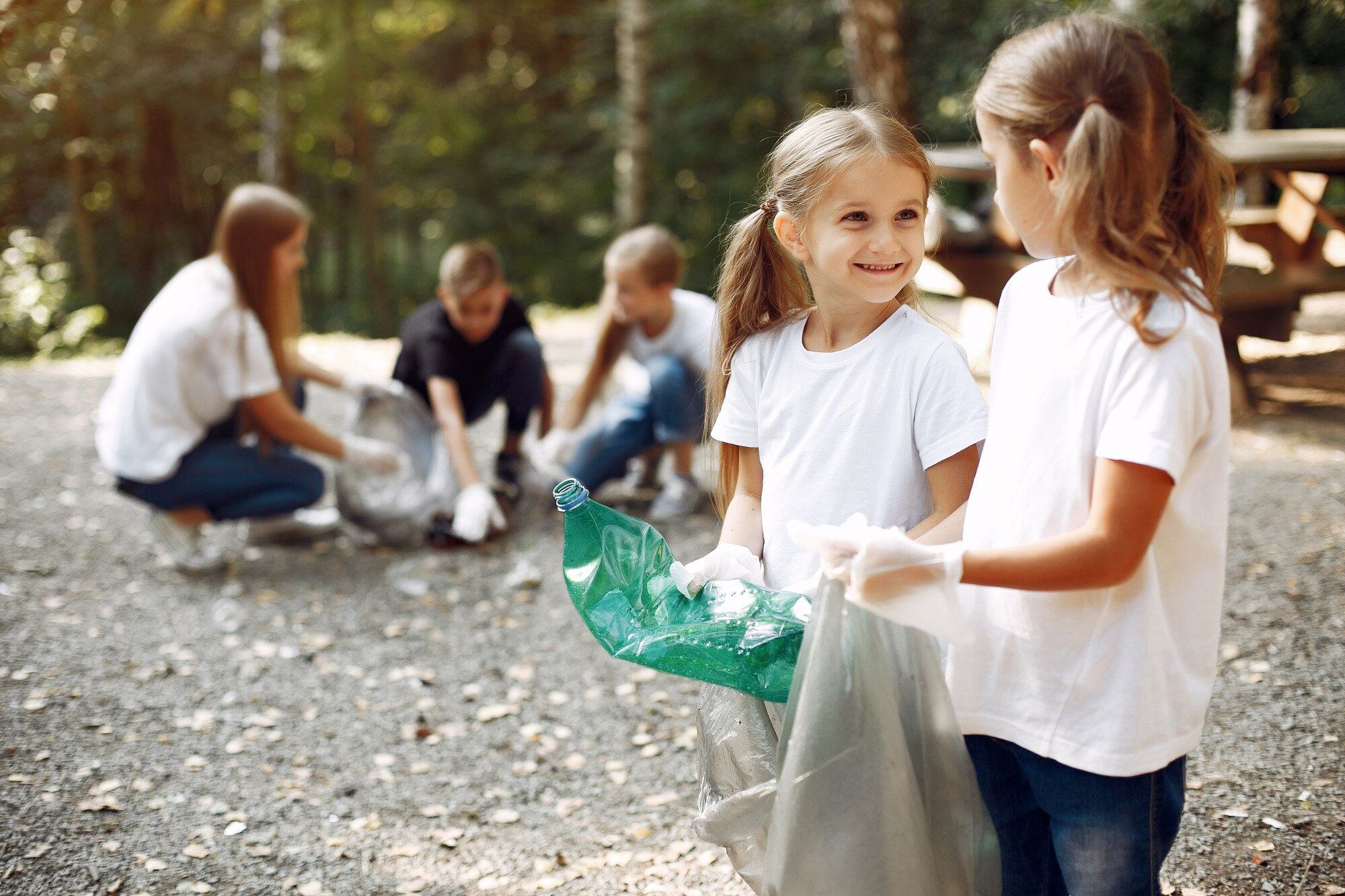 Children Participating in Cleaning Projects