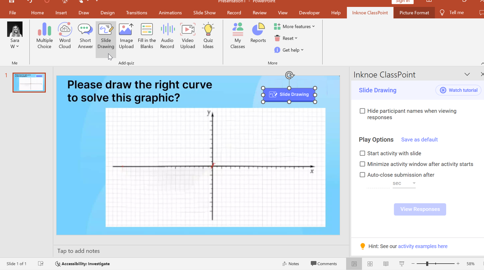 ClassPoint slide drawing