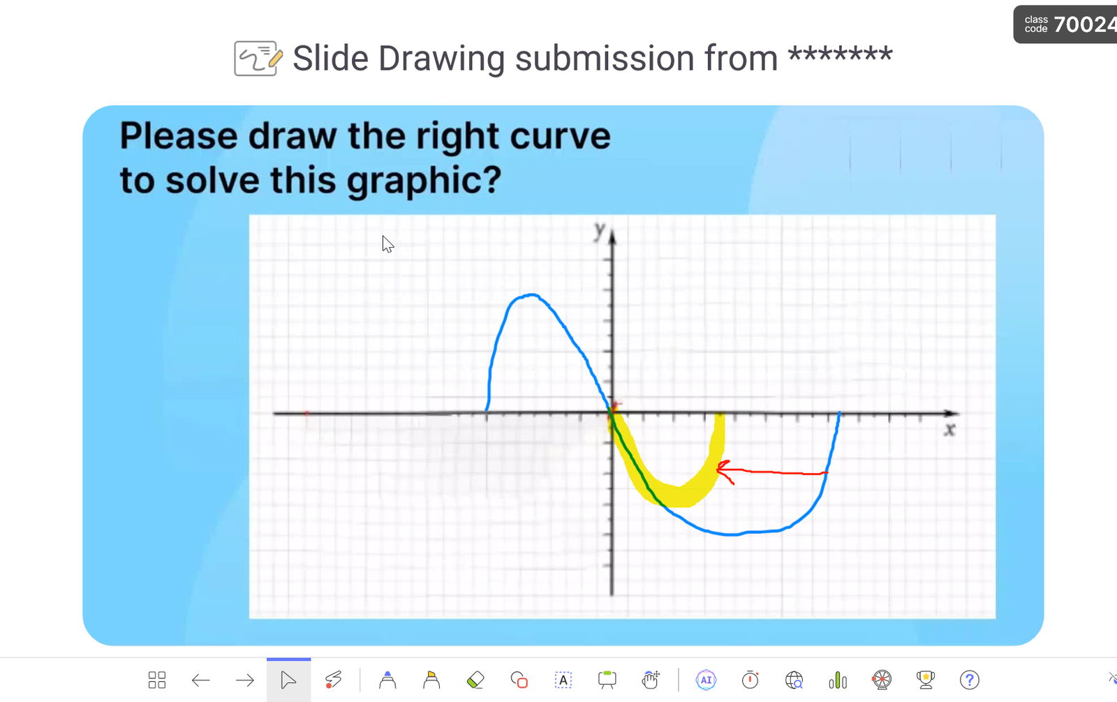 ClassPoint slide drawing