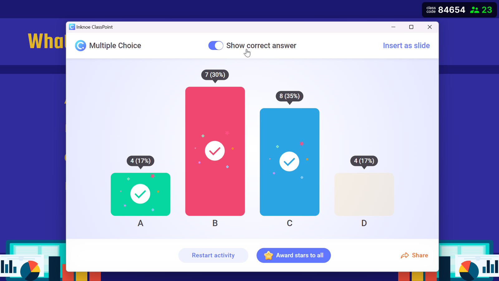 ClassPoint multiple choice