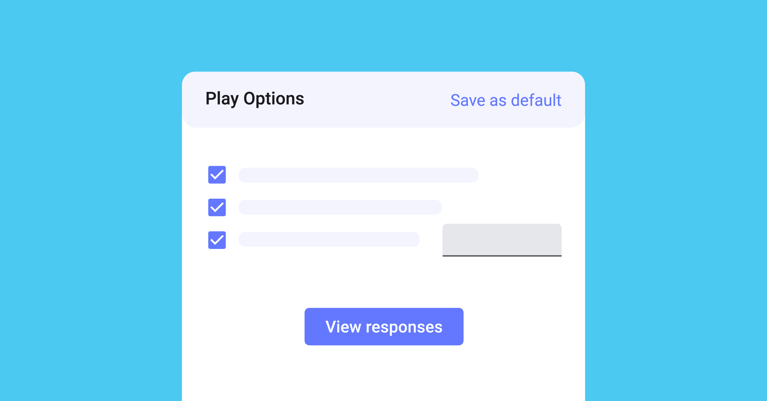 quiz play options