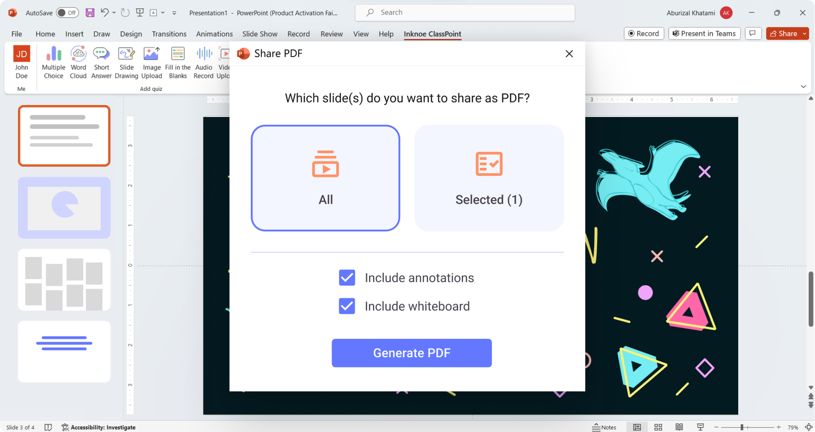 how to make powerpoint qr code