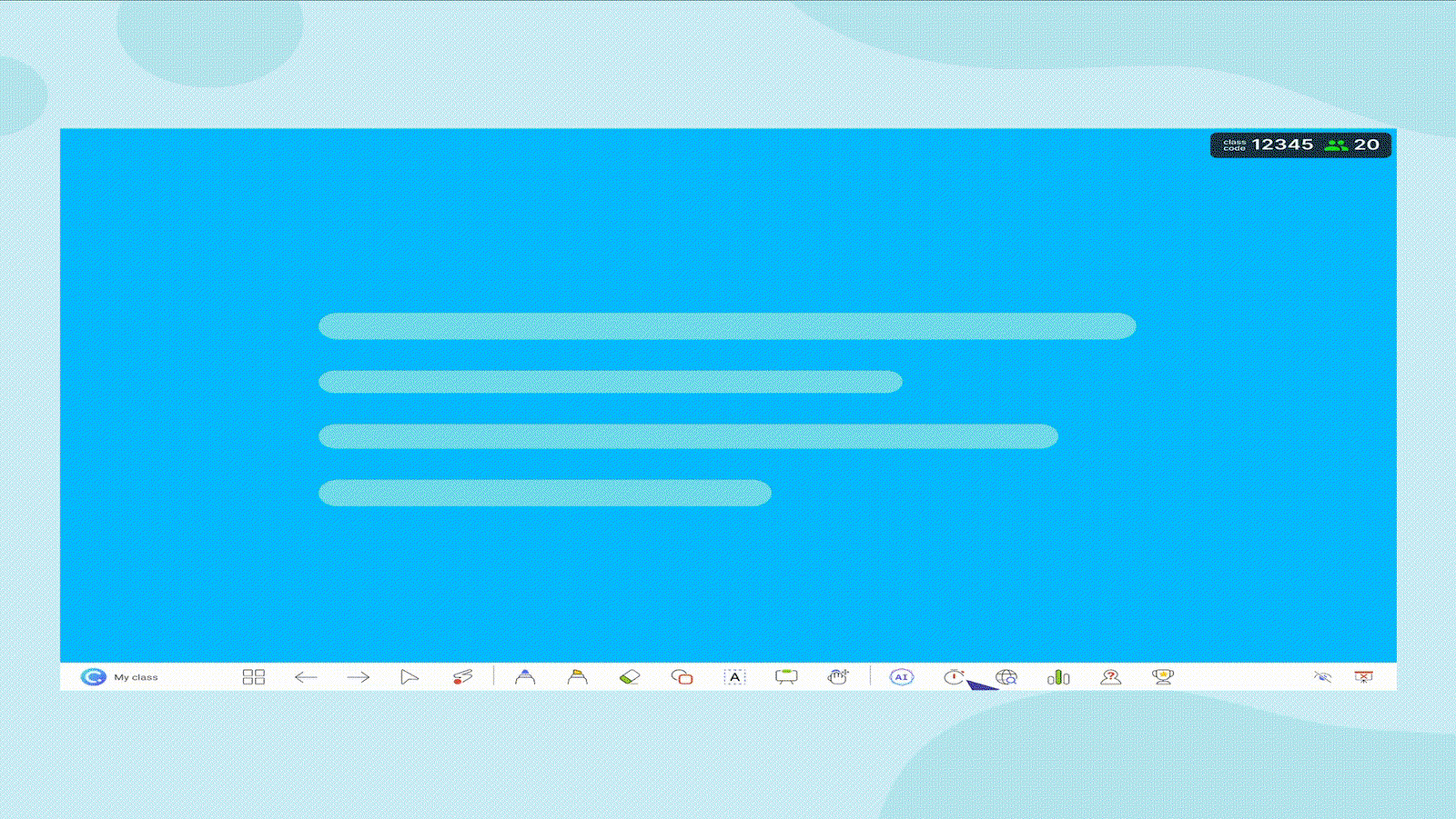 ClassPoint timer for morning meeting questions