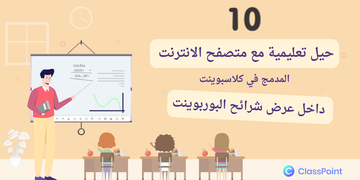 كيف تقوم بإدراج متصفح انترنت داخل البوربوينت: 10 انشطة تفاعلية بدون الحاجة لأجهزة مع الطلاب